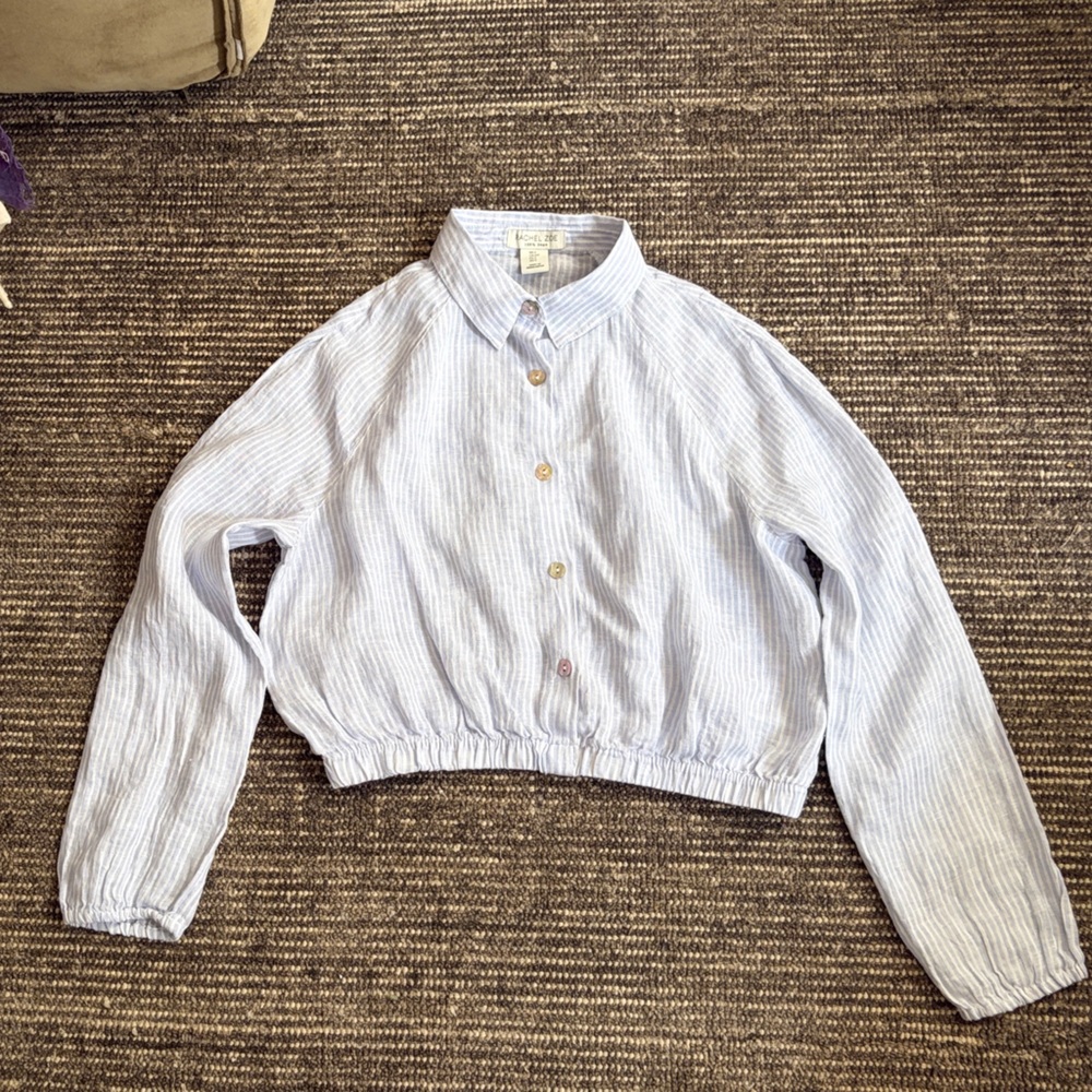Rachel Zoe 100 % linen summer blouse